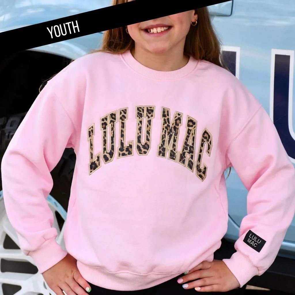 Lulu Mac Light Pink &amp; Leopard Crew