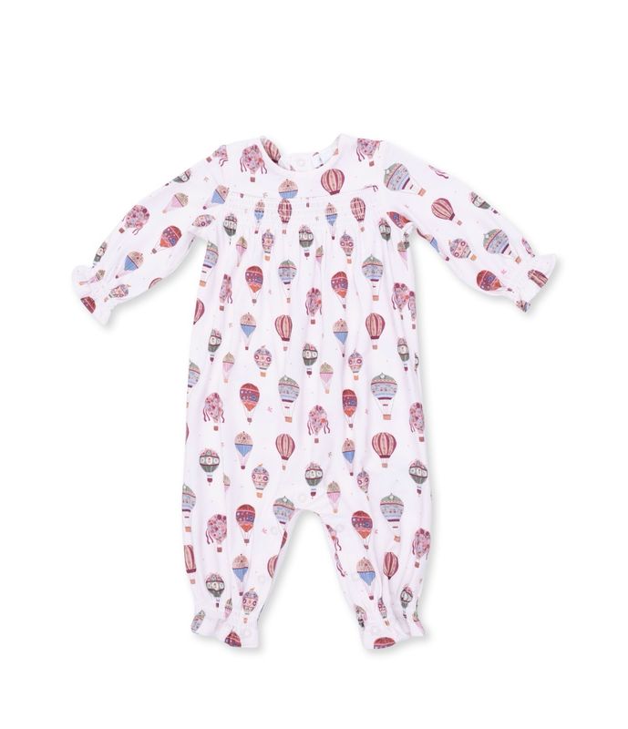 Hot Air Balloon Smocked Long Sleeve Romper