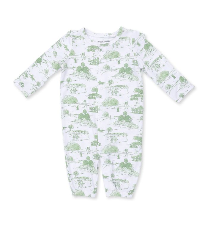 Golf Toile Green - Convertible Gown and Beanie Hat
