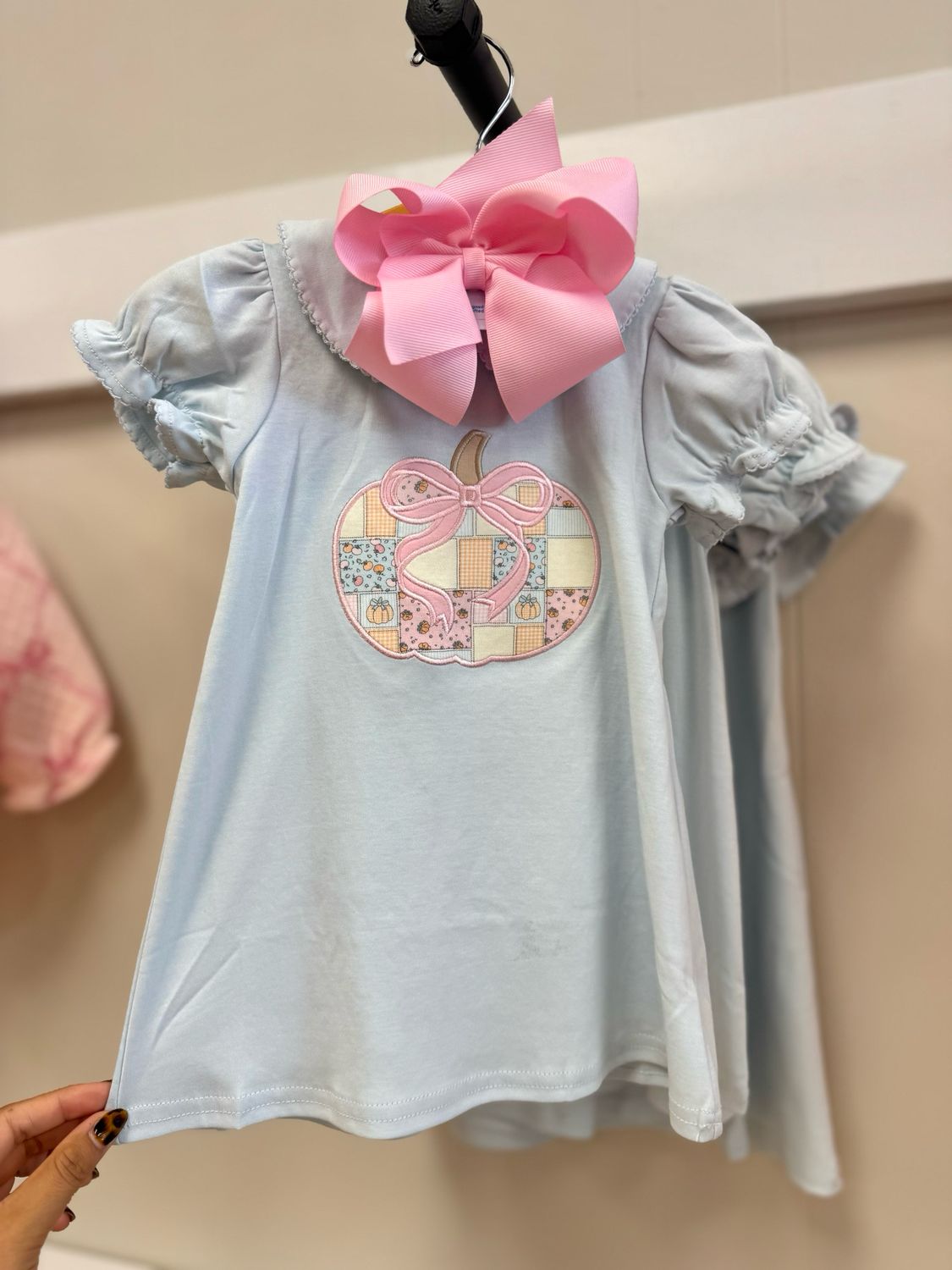 Patchwork Pumpkin Short Sleeve Dress
