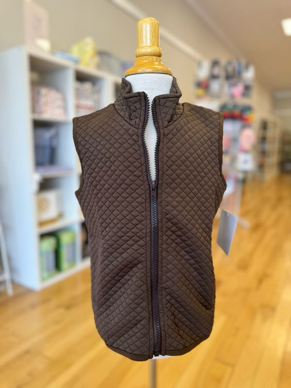 Brown Quilted Vest