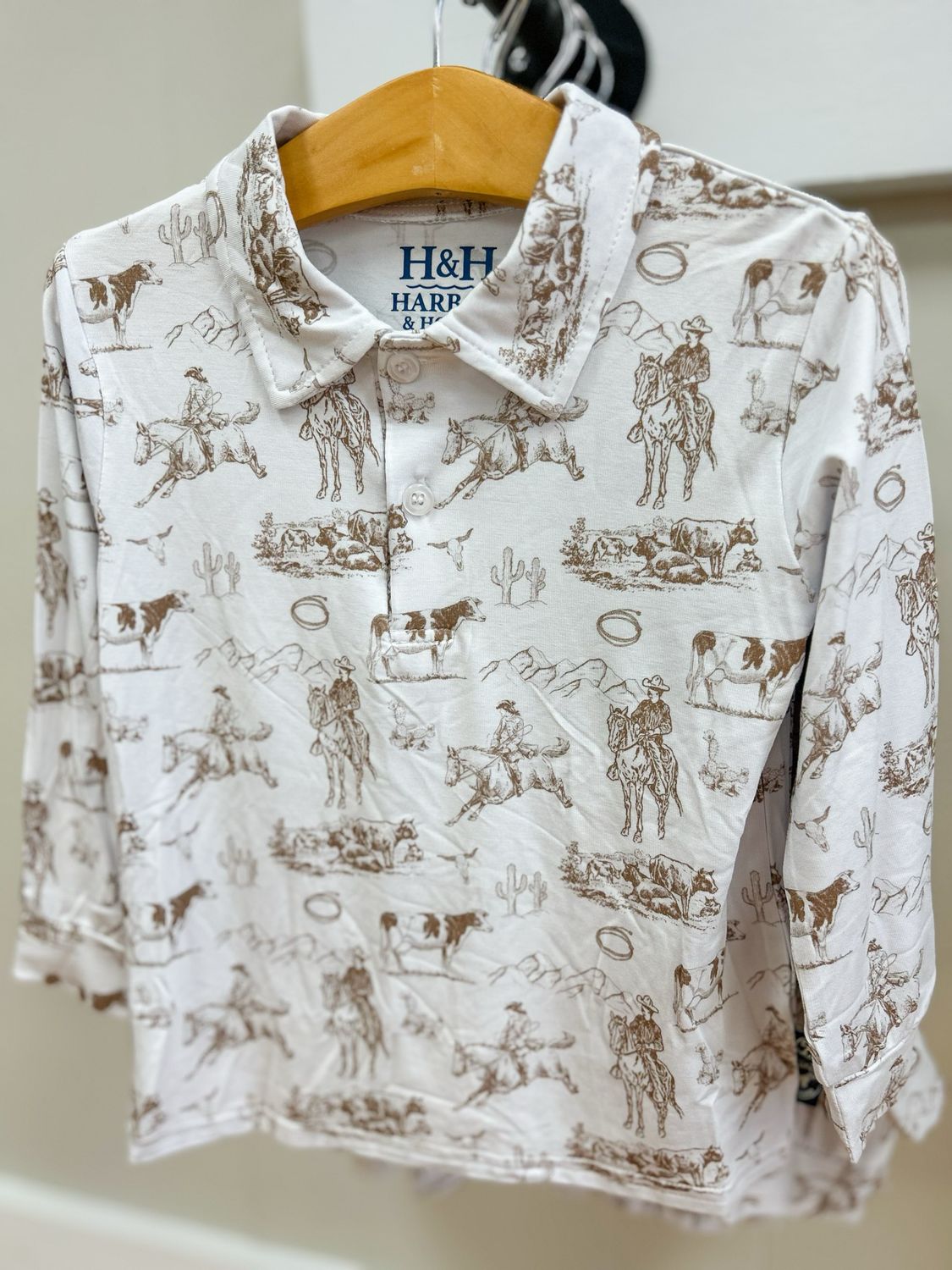 Pier L/S  Polo in Western 