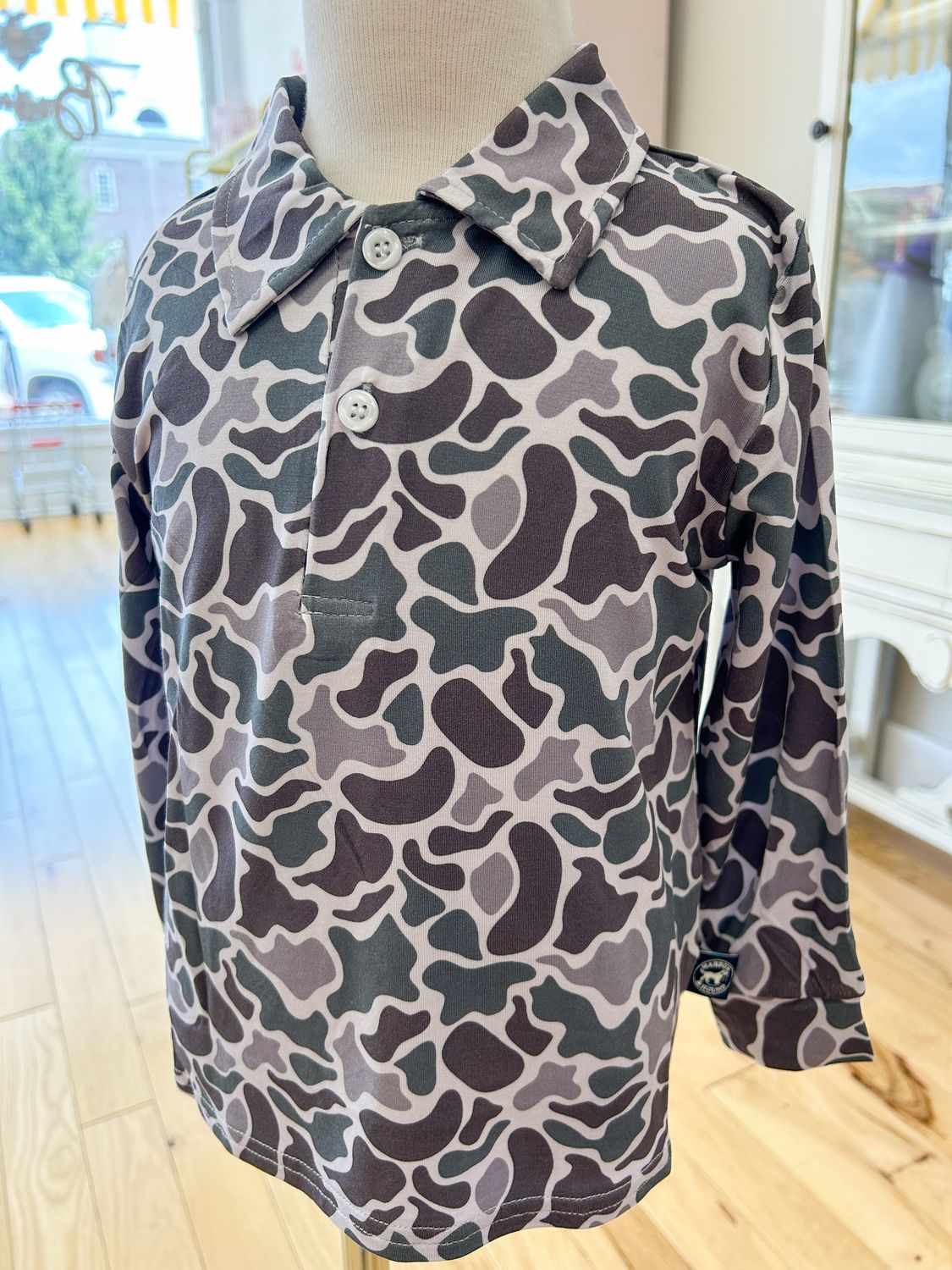 Pier L/S Polo in Camo 