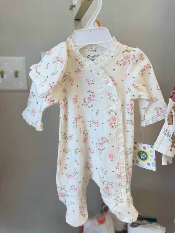 Vintage Rose Footie/Hat