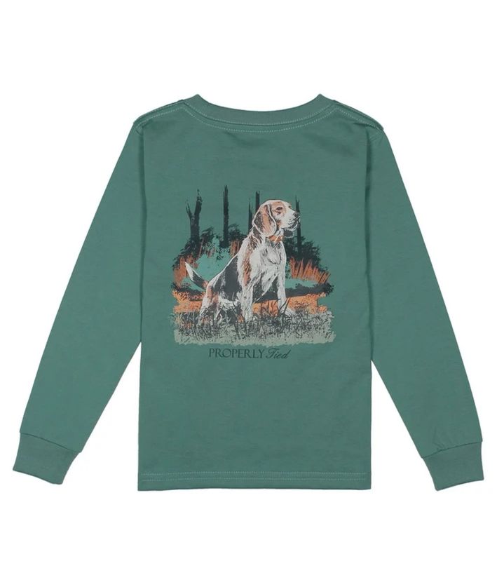 Properly Tied  Beagle L/S Tee Marine Green