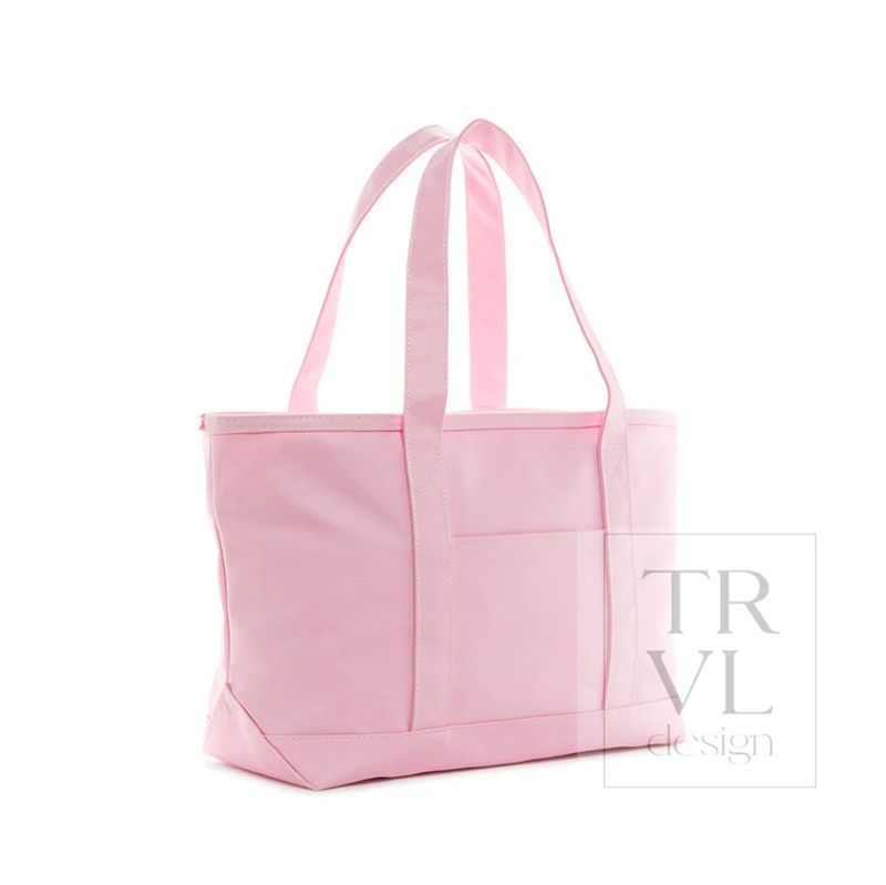 TRVL Medium Coated Canvas Tote - Peony