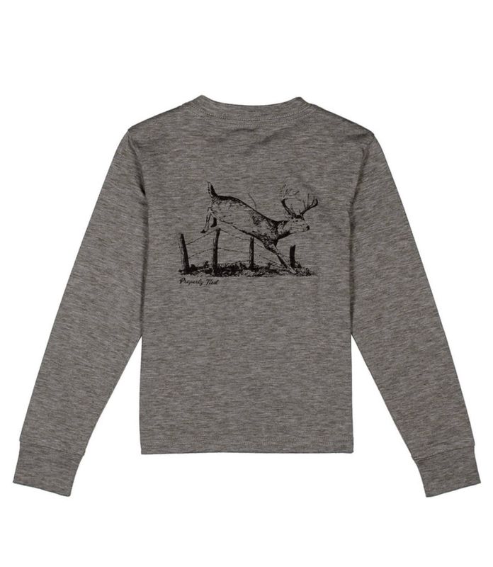 Properly Tied Portland Pocket Tee L/S Jumping Buck Gravel