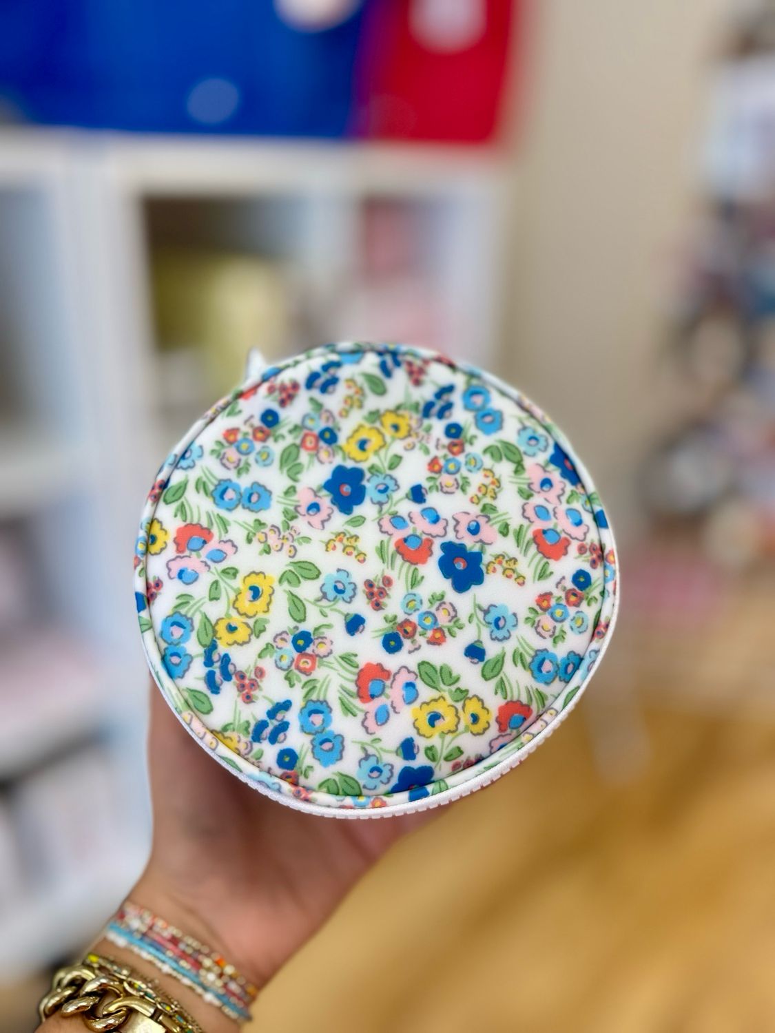 TRVL - Jewlery Round Case In Posies