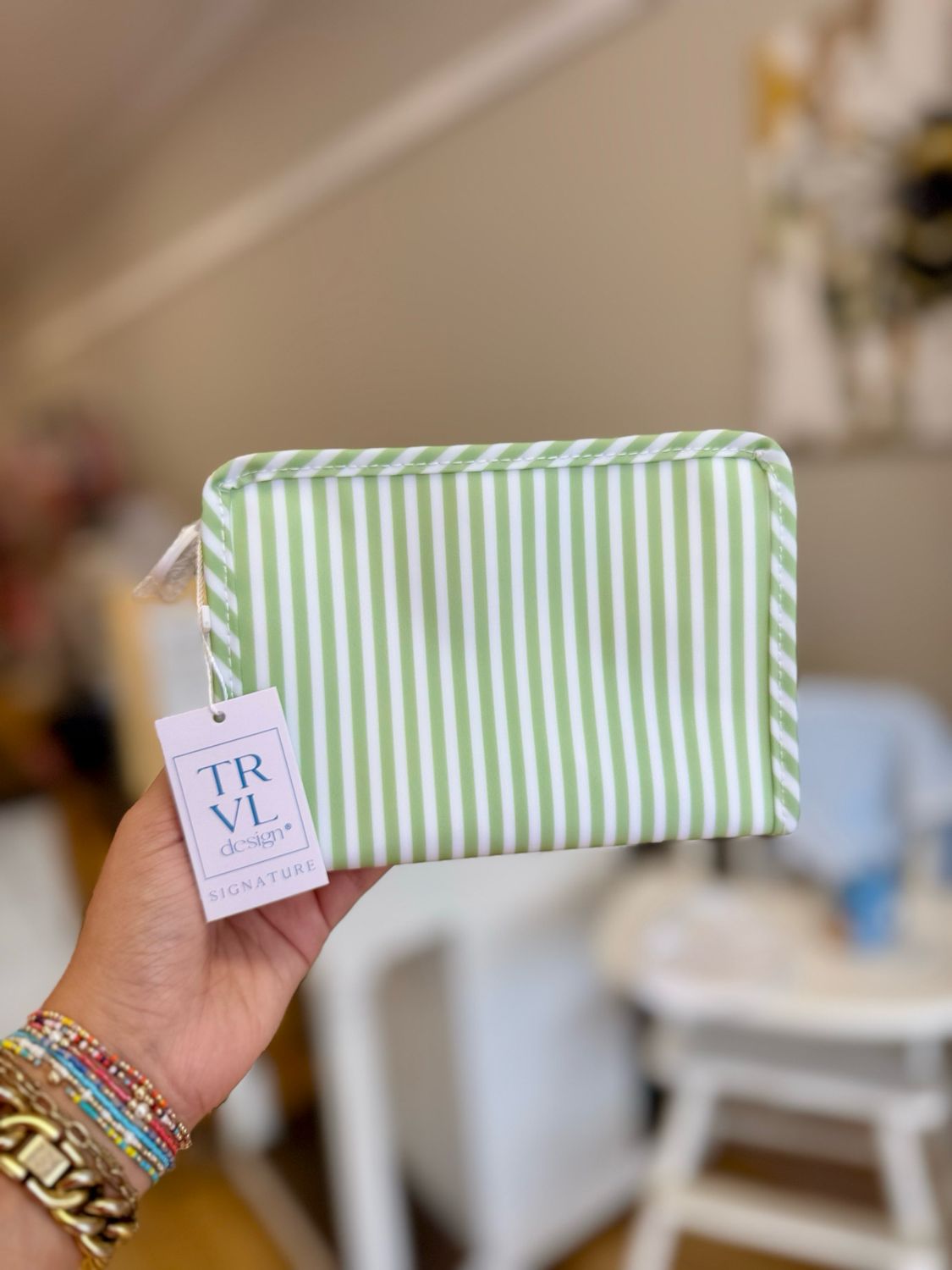 TRVL Small Roadie- Pimlico Stripe Sage