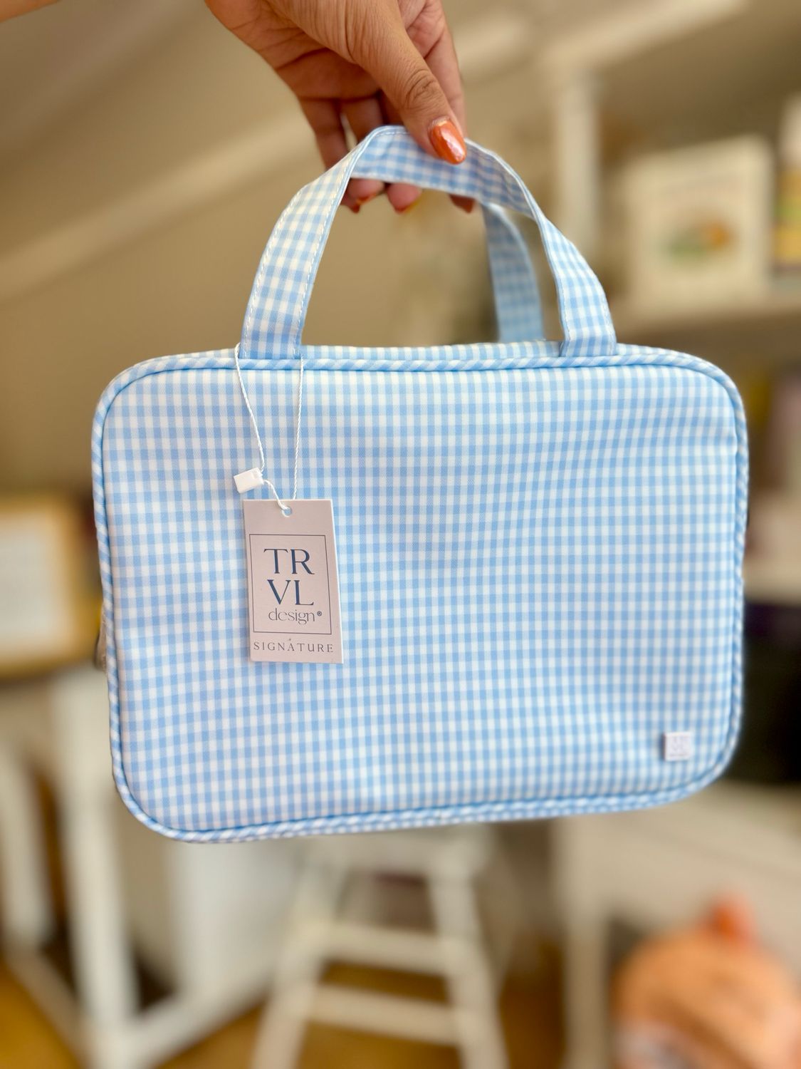 TRVL Carry All Bag- Mist Gingham
