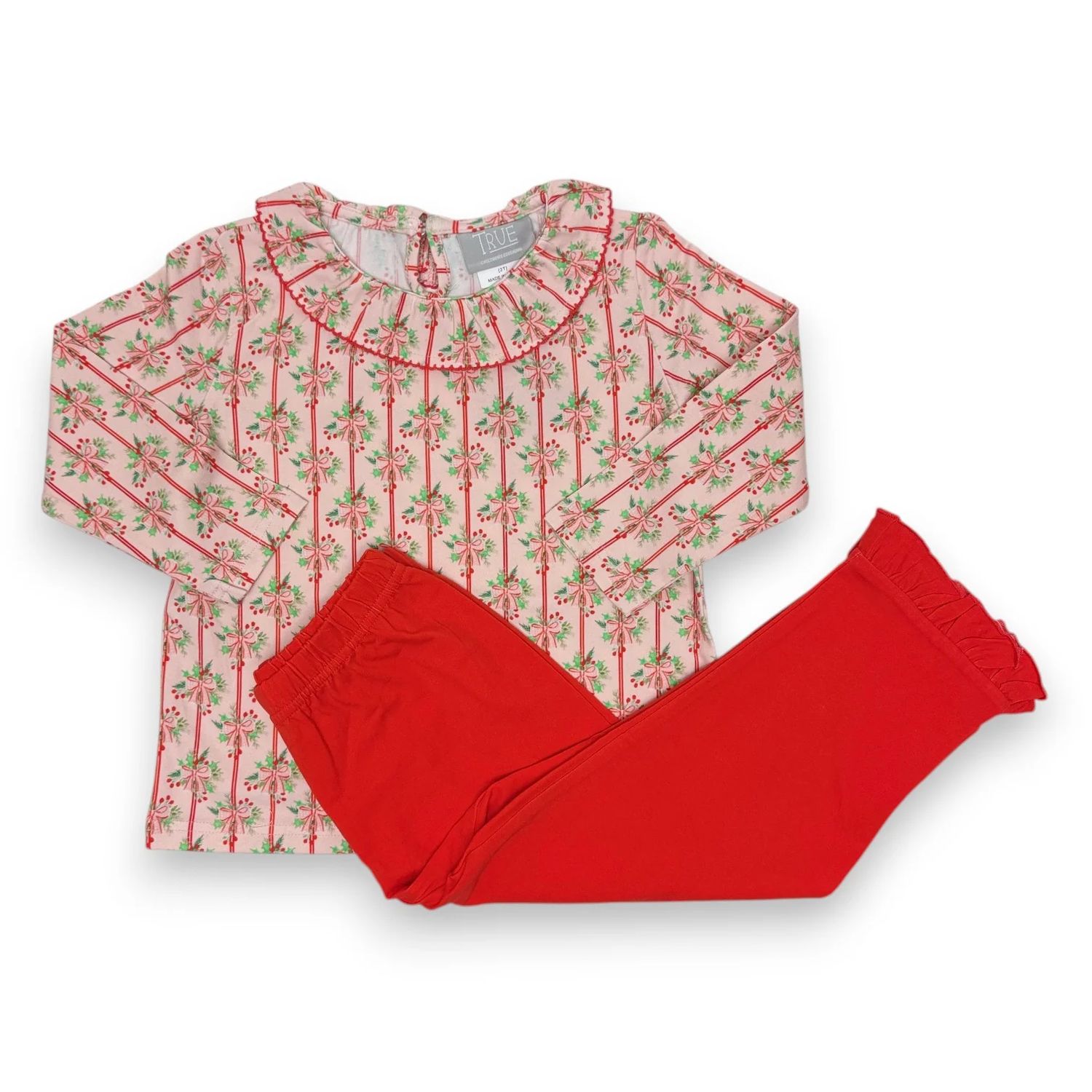 Christmas Bow Legging Set