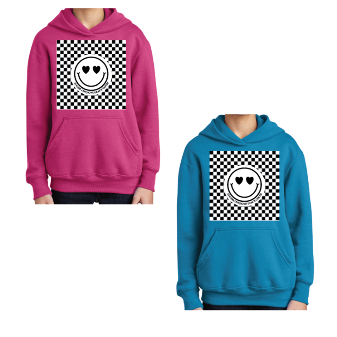 JLDC Checkered Smiley Face Hoodie