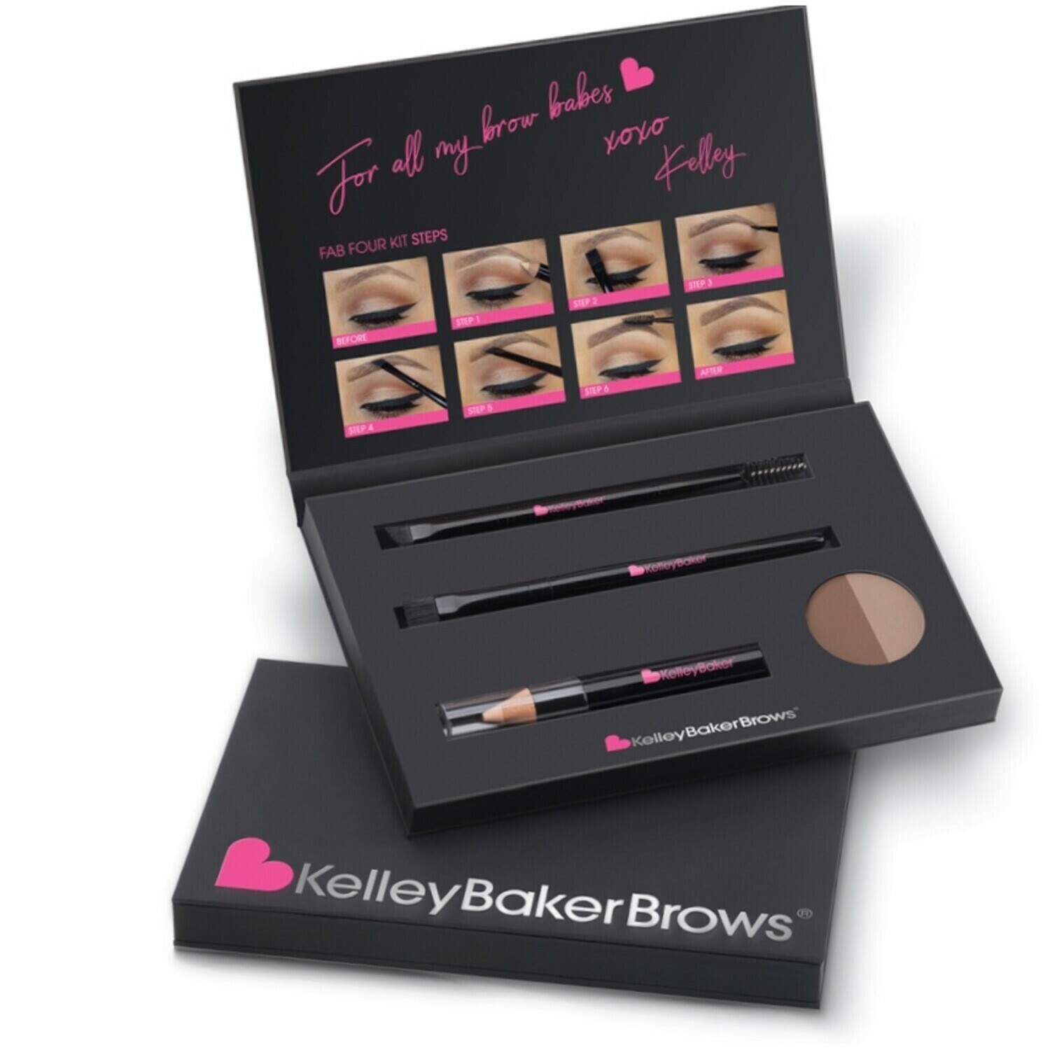 Kelley Baker Brows Fab Four Kit (BROWN/DARK BROWN- TAN) Kelley Baker Brows Fab Four Kit (BROWN/DARK BROWN- TAN)