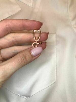 Sagė rožinis stetoskopas su aukso spalva