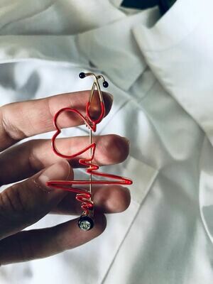 Sagė raudonas stetoskopas
