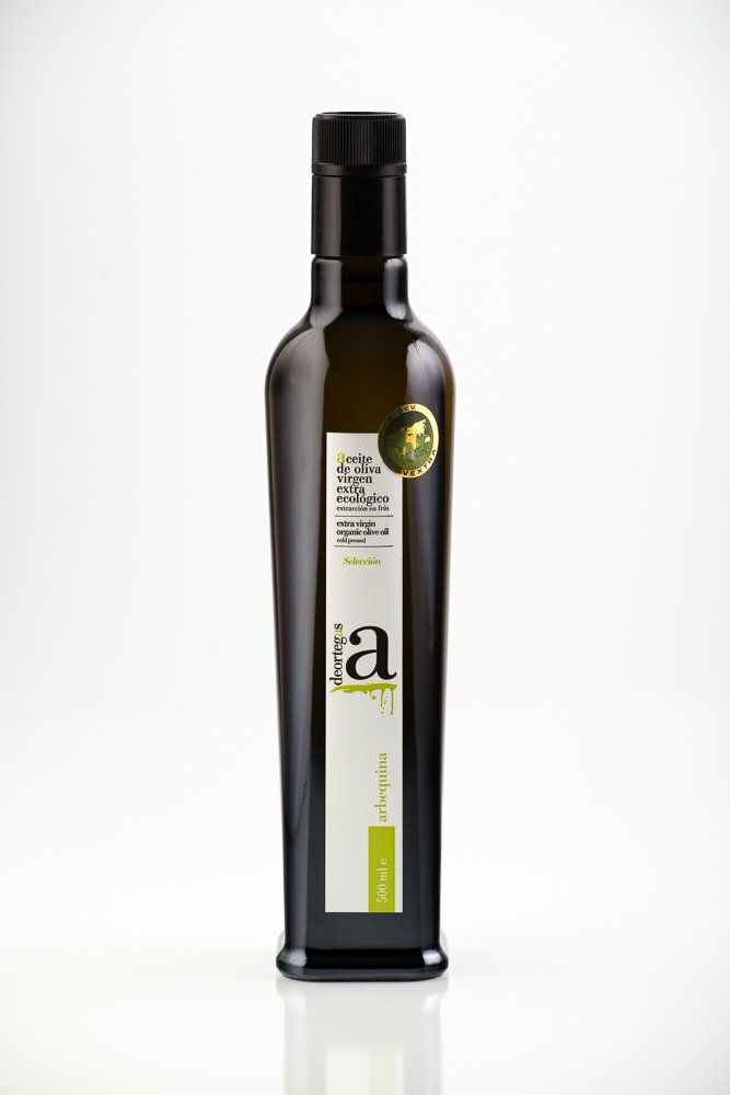 12 botellas 500ml Aceite de Oliva Virgen Extra Arbequina Ecológico Deortegas