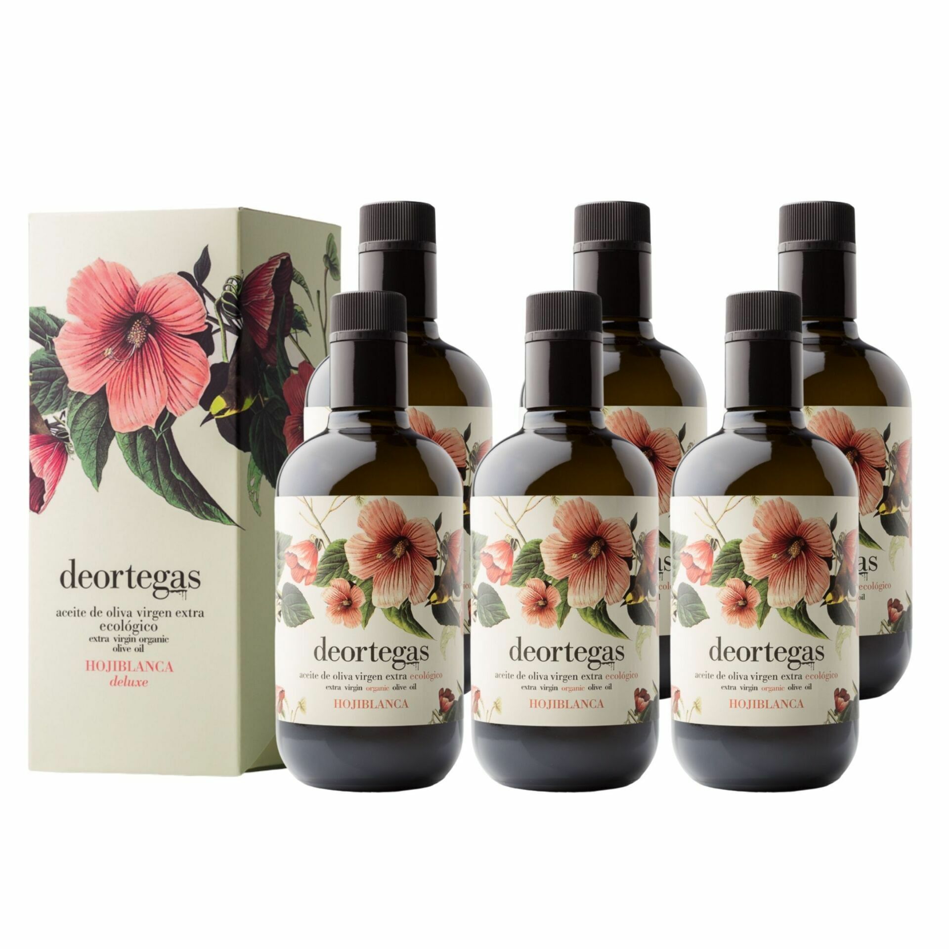 6 botellas Aceite de oliva virgen extra hojiblanca ecológico 500 ml Deortegas