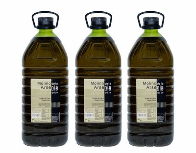 3 garrafas Aceite de Oliva Virgen Extra 5l Molino de la Arsenia. Entrega en 6 o 7 días aproximadamente. 3 garrafas Aceite de Oliva Virgen Extra 5l Molino de la Arsenia. Entrega en 6 o 7 días aproximadamente.