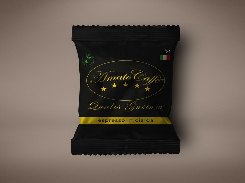 Cialde Amato Caffè confezione kit da 150 (cialde + bustine zucchero + bicchierini in carta + stecchetta in legno)