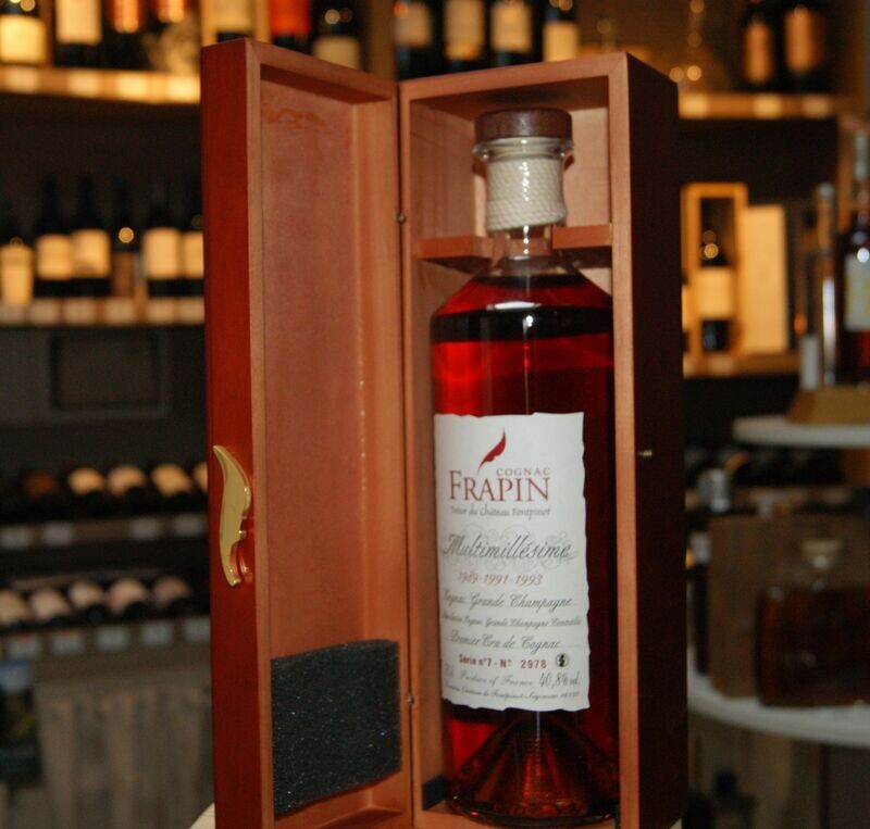 Cognac Frapin Multimillésime 1989-1991-1993 40.8°  70 cl + Coffret