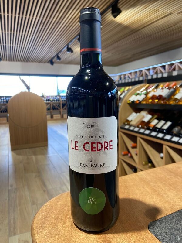 St Emilon Le Cedre de Jean Faure BIO 2018 75 cl