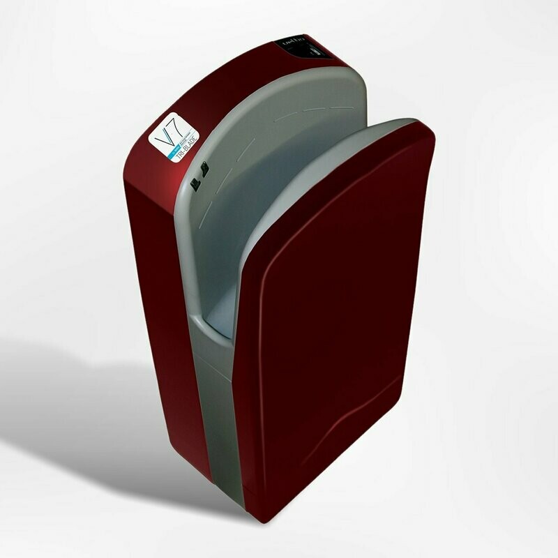 Sèche mains VELTIA V7 TRIBLADE ROUGE CERISE