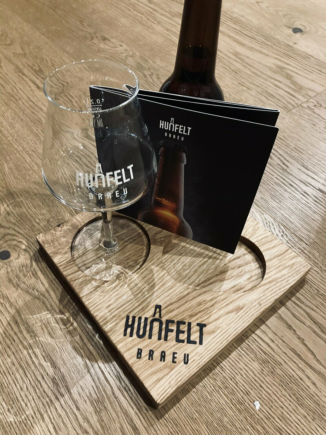Bierholz-Gedeck (Geschenkset)