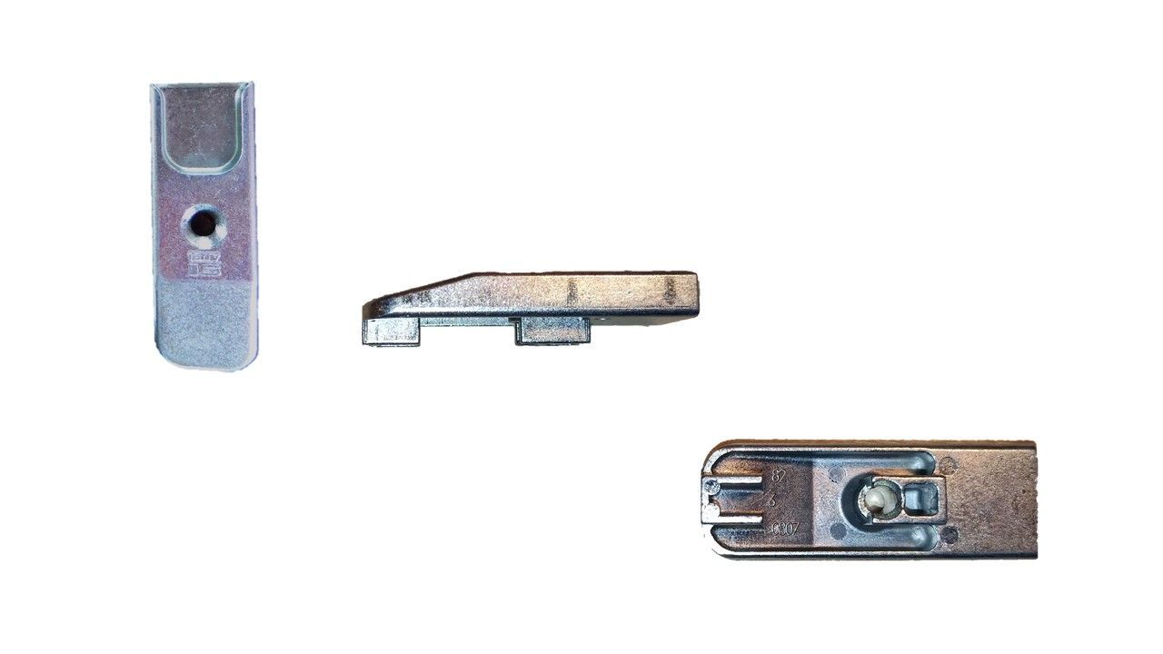 Siegenia 807 Schließblech 56 Titan Silber Typ 0807 auch A0807 für Holz Euronut
