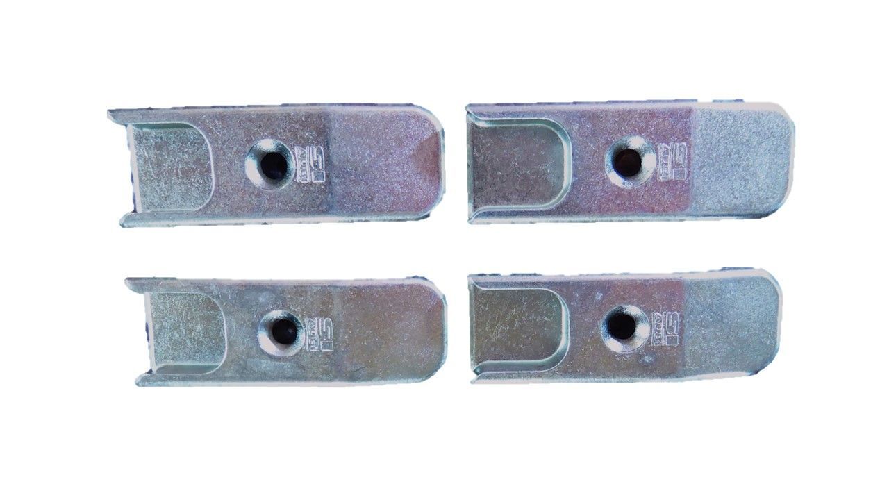 4x Siegenia 807 Schließblech 56 Titan Silber Typ 0807 auch A0807 für Holz Euronut