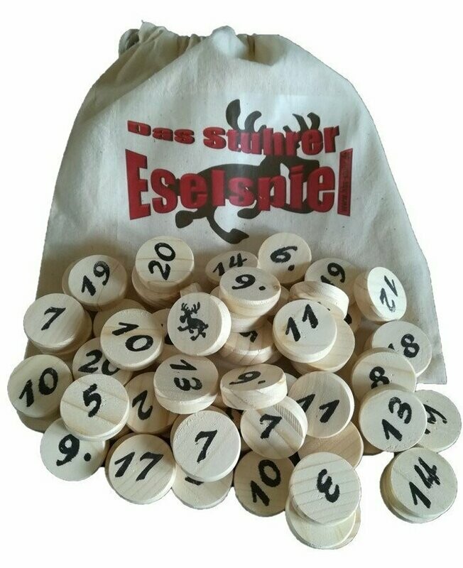 Das Stuhrer Eselspiel XS ~ Weihnachtsedition mit Rentier