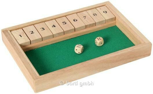 Klappenspiel mit Würfelfläche 1-9 Klappenspiel mit Würfelfläche 1-9