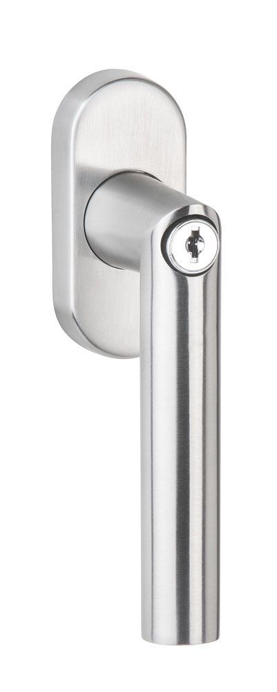 Abschl. Fenstergriff mit Druckzylinder / Edelstahl / mit 7 mm Vierkant / CL-Form / 100 Nm"