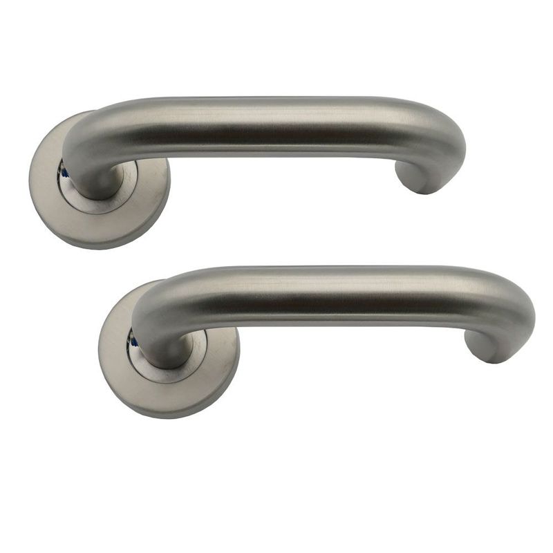 Türdrückerpaar (U-form) mit Hochhaltemech. Edelstahl Türdrückerpaar (U-form) mit Hochhaltemech. Edelstahl