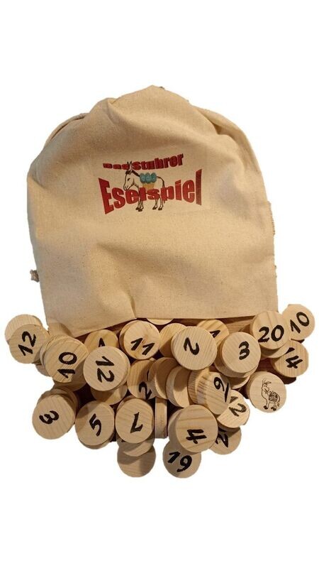 Das Stuhrer Eselspiel XS ~ Oster Edition mit 61 Spielsteiene für 2 - 4 Spieler