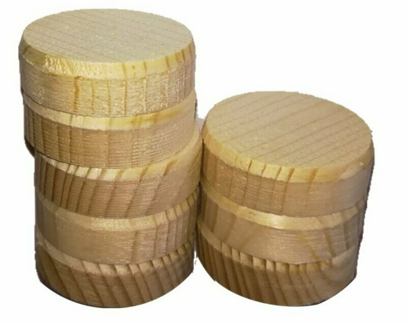 Querholzsteine / Holzplättchen, Fichte Druchmesser 35 mm, 10 mm Hoch Querholzsteine / Holzplättchen, Fichte Druchmesser 35 mm, 10 mm Hoch