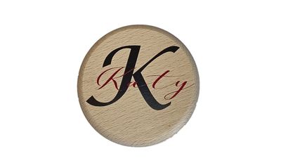 Personalisierter Getränkedeckel mit Namen, Bierdeckel aus Buchenholz