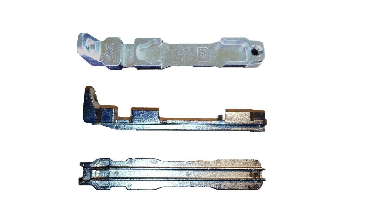 1x Siegenia 807 Kippschließblech 56 Titan Silber Typ 0807 auch A0807 für Holz Euronut