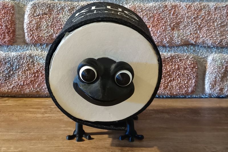 Toilettenpapier Banderole aus Filz mit Frosch