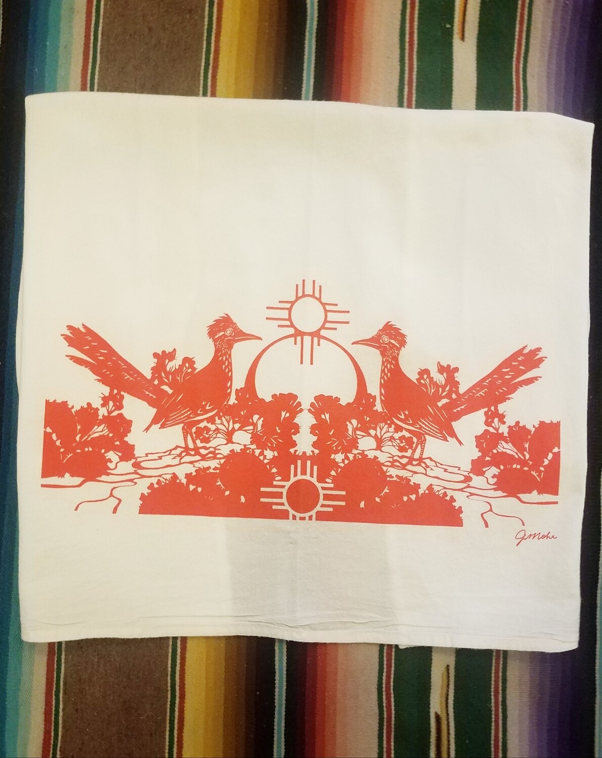 Roadrunner Zia Tea Towel
