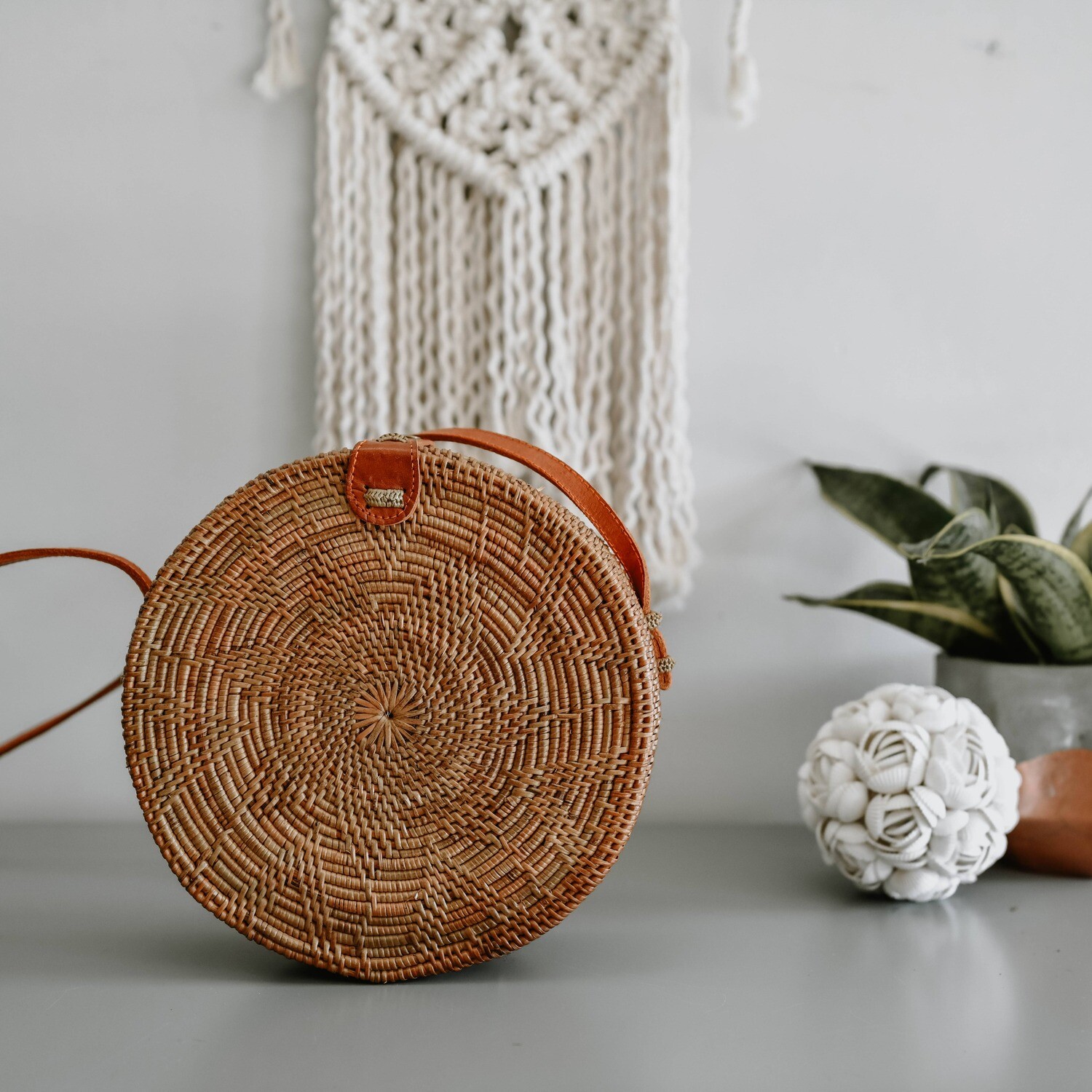 Woven Rattan Crossbody