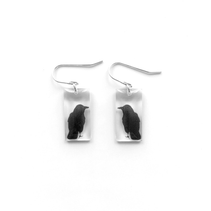 #24 Small Crow Earrings