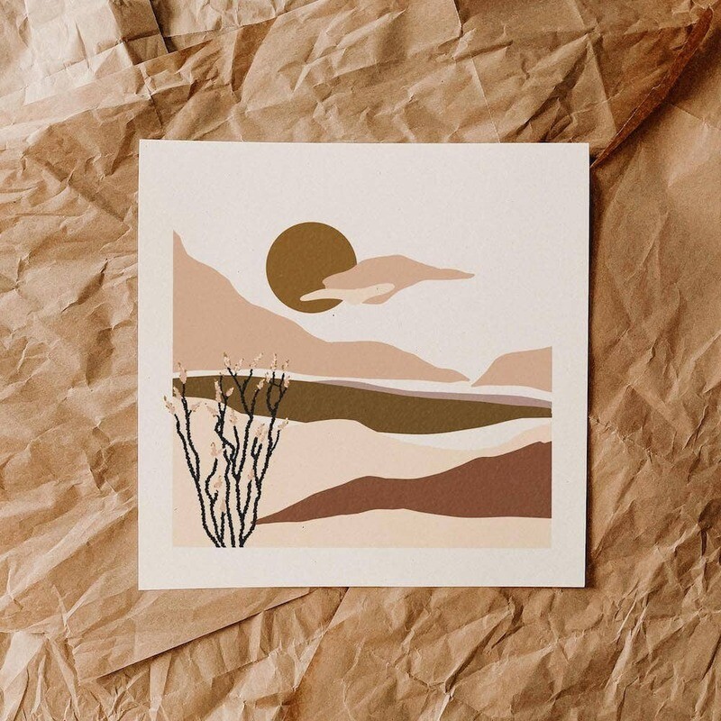 Ocotillo Sunset Print
