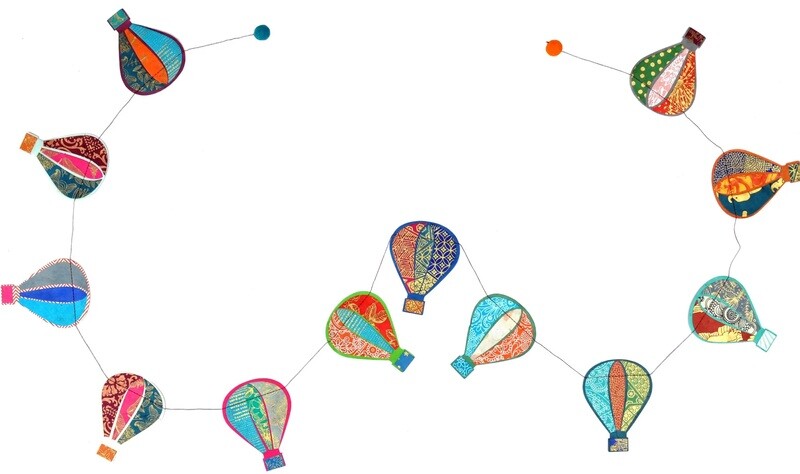 Hot Air Balloon Paper Banner