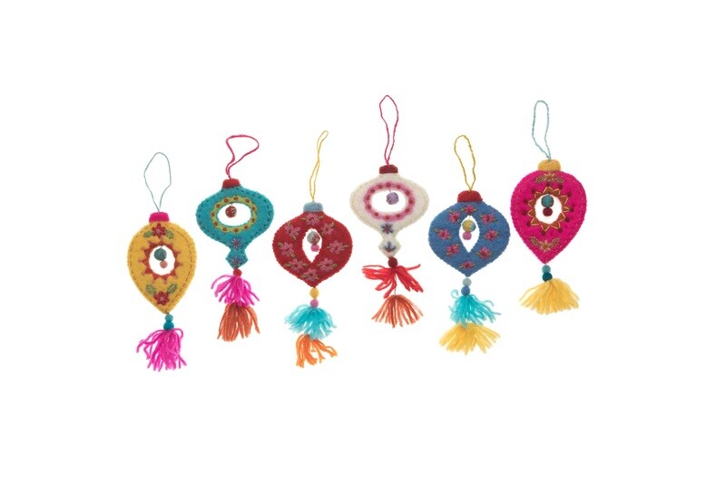 Retro Embroidered Ornaments