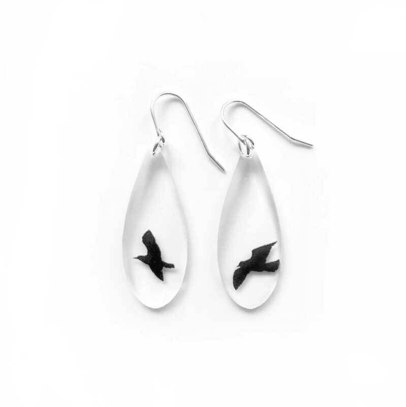 #19 Drip Raven Earrings