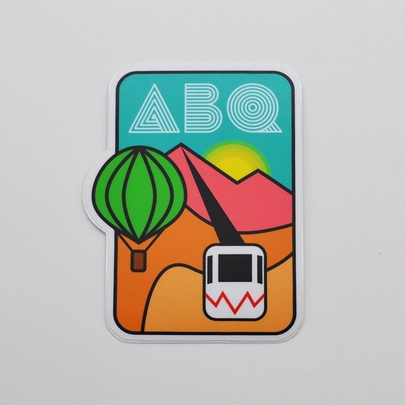 Retro ABQ Sticker