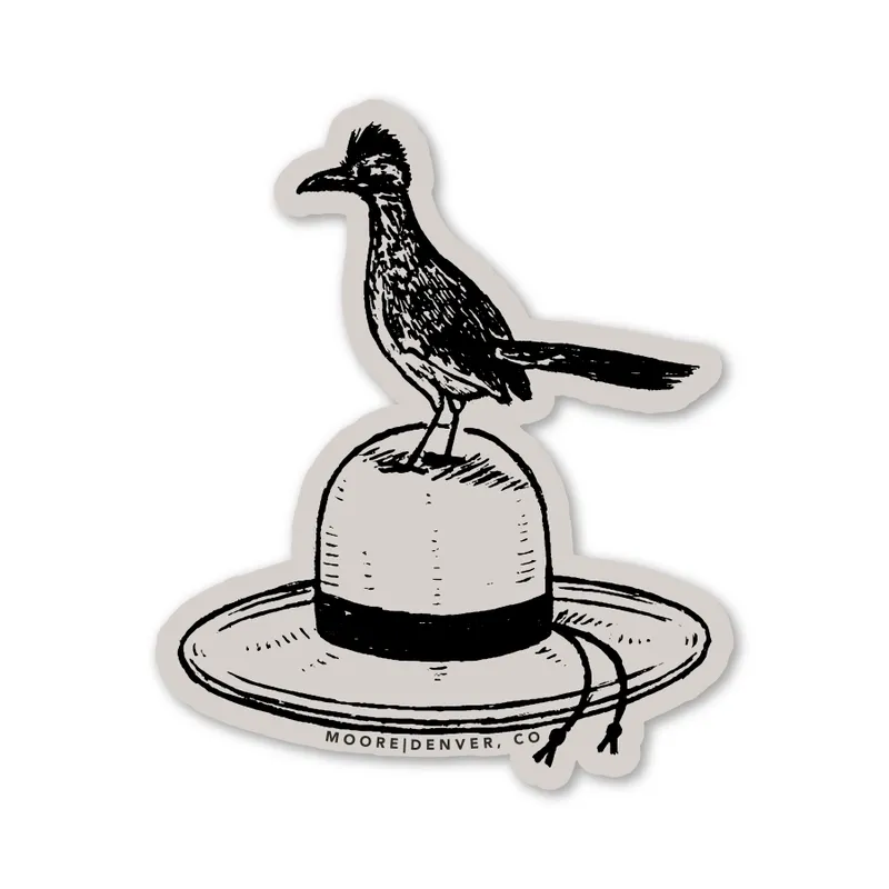 Hat + Roadrunner Sticker