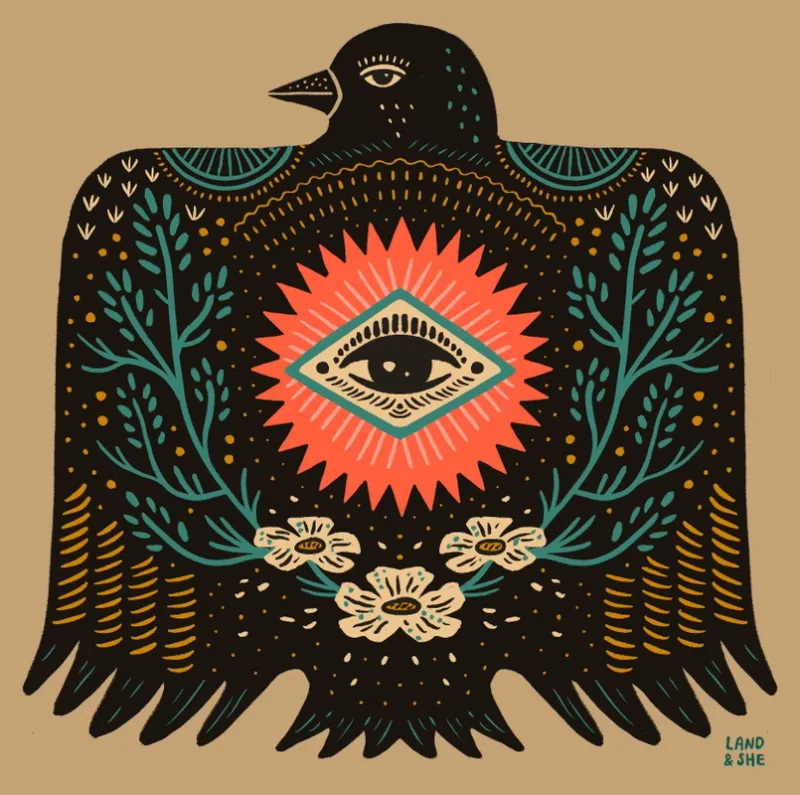 Blackbird  8x8 Art Print