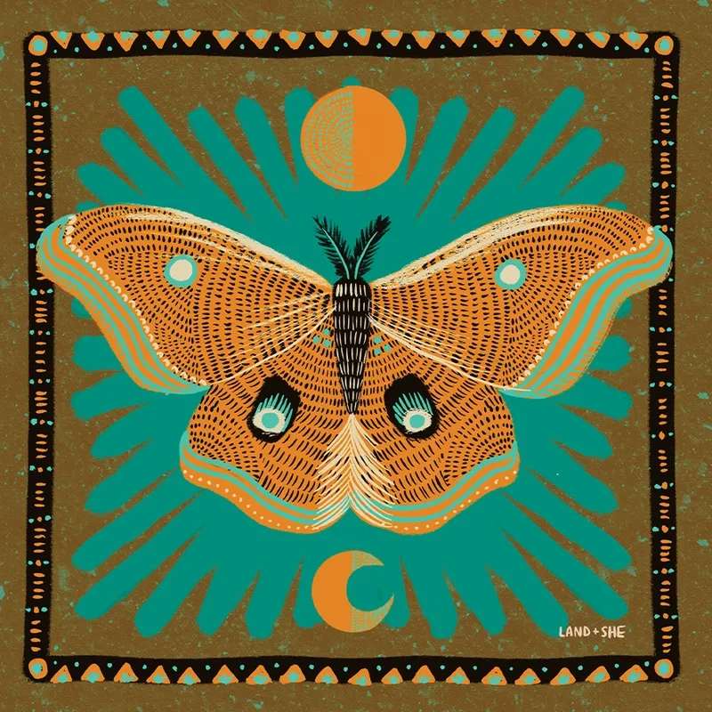 Luna Moth 8x8 Art Print