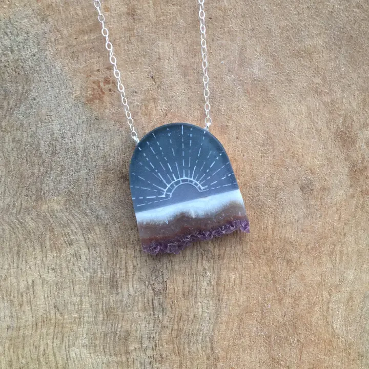 Sun Rays Crystal Necklace